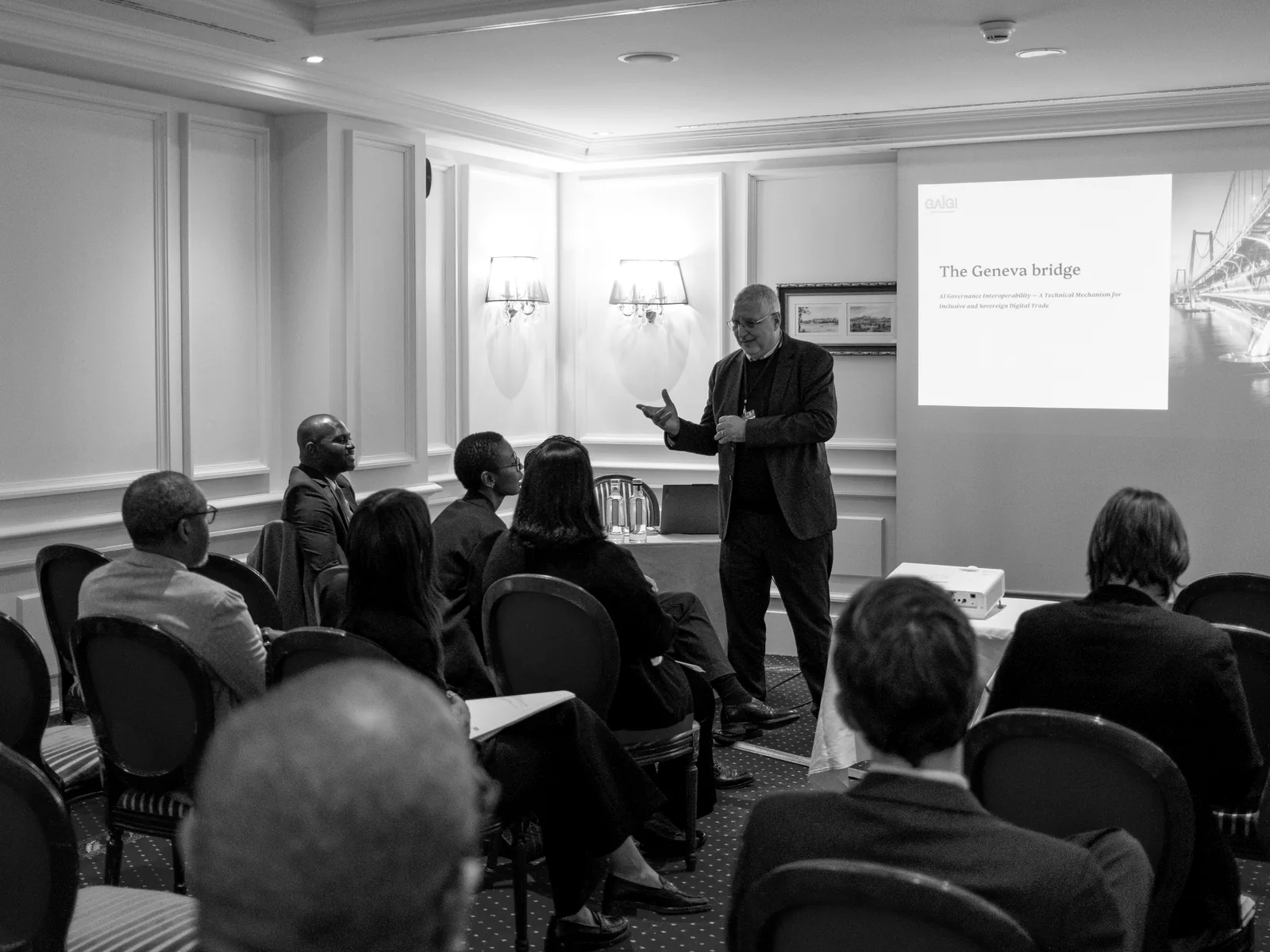 Présentation du Geneva Bridge lors d’une session du GAIGI à Genève