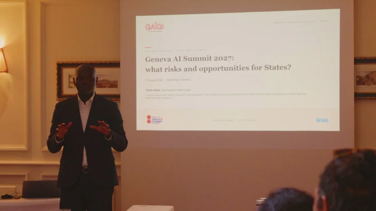 Ouverture du programme GAIGI, Hôtel Royal de Genève, 27 août 2026